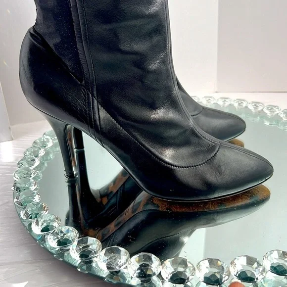 DOLCE & Gabbana black Stretch leather jersey ankle boots size 41 - Picture 4 of 17